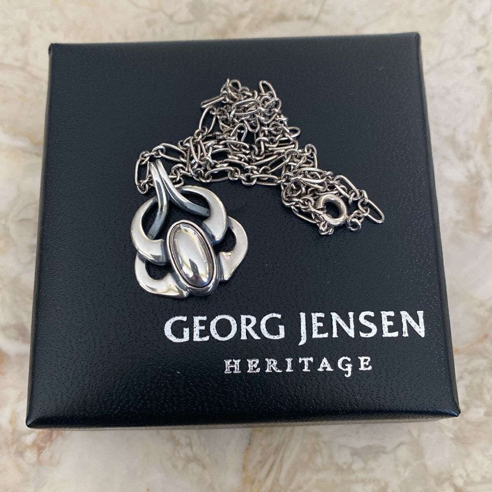 Rare Georg Jensen Heritage Collection 2006 Sterling Silver Necklace - NEW - Picture 2 of 12